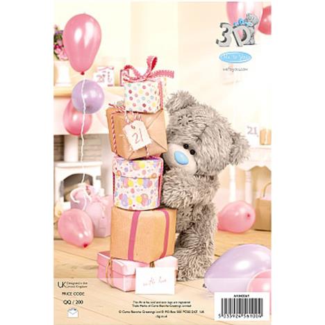 3D Holographic 21st Me to You Bear Birthday Card Extra Image 2